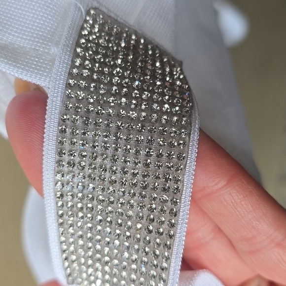 Carli Bybel x Missguided bandage diamante trim stirrup legging white 6 - Picture 7 of 13